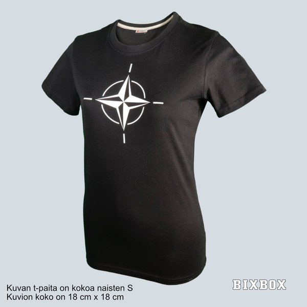 NATO kompassi, naisten t-paita, musta