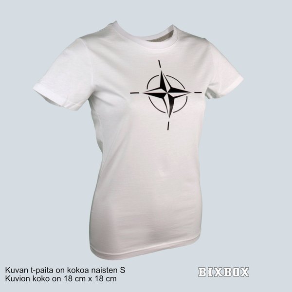 NATO kompassi, naisten valkoinen t-paita